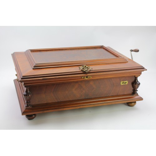 94 - An 18th Century mahogany Orphenion Music Box in full working order, along with various discs, fitted... 