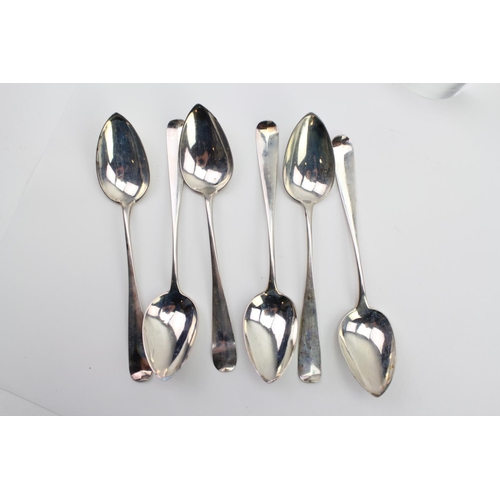 12 - A Set of 6 Continental Silver Coloured White Metal Tea Spoons. Maker AP & Head. Weighing: 107 grams.