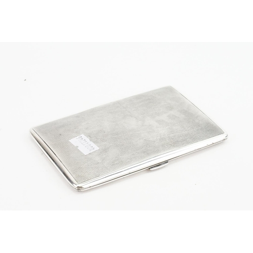 3 - A Silver Engine Turned Cigarette Case. Weighing: 184 grams.