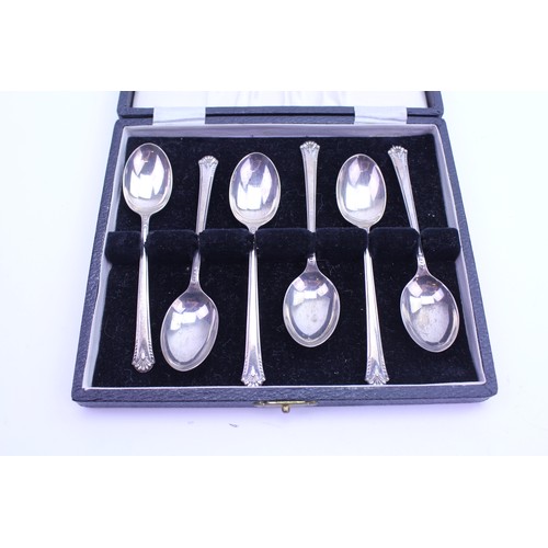 2 - A Set of Six Charles bouton & Son Silver Spoons in Original Case dated 1962.