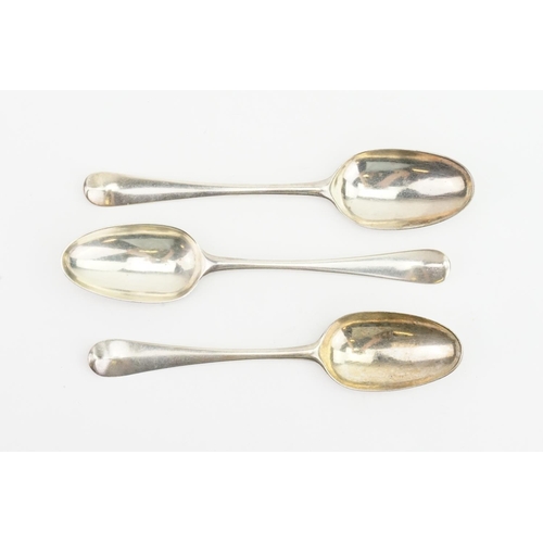47 - A Collection of Three, Thomas & William Chawner, Silver Table Spoons with Hanoverian pattern & Singl... 
