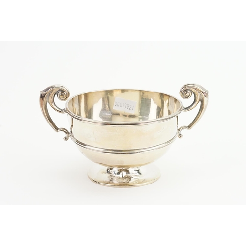 17 - A Twin Handled Silver Trophy Cup. Weighing: 175 grams.