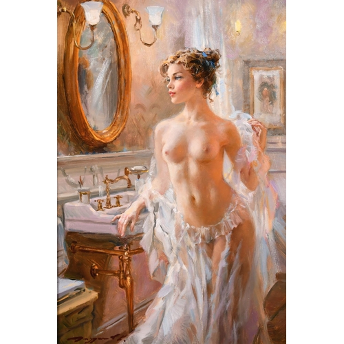 Konstantin Razumov (1974- ) Russian. “In the Bathroom”, O... | Barnebys