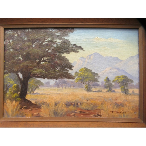 12 - P Wort - a North East Transvaal South African landscape  oil on canvas  bears a signature & date... 