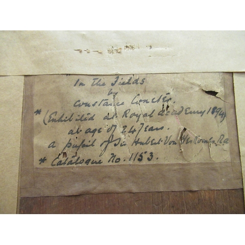 28 - Constance Coxeter - 'In the fields'  watercolour  bears initials & inscriptions verso&... 