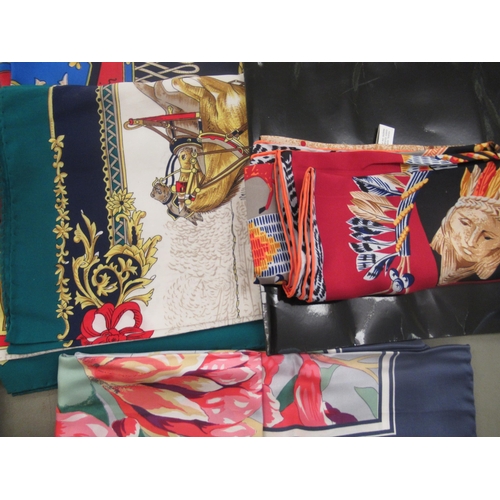 52 - Designer and other fashion scarves and wraps: to include Pierre Cardin, Mary Quant and Steven Hein