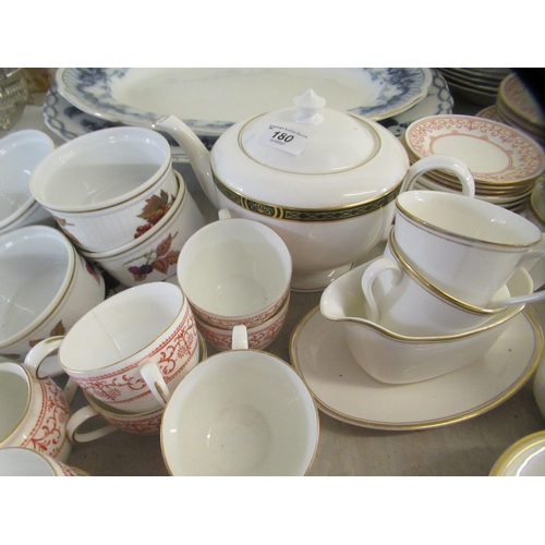 180 - Ceramic tableware: to include Royal Worcester Evesham pattern