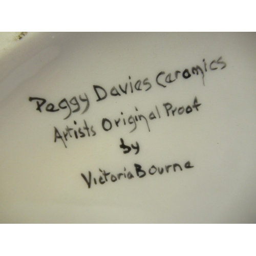 32 - A Peggy Davis Ceramics, artist's original proof by Victoria Bourne, 'The Pheonix' a grotesque bird w... 