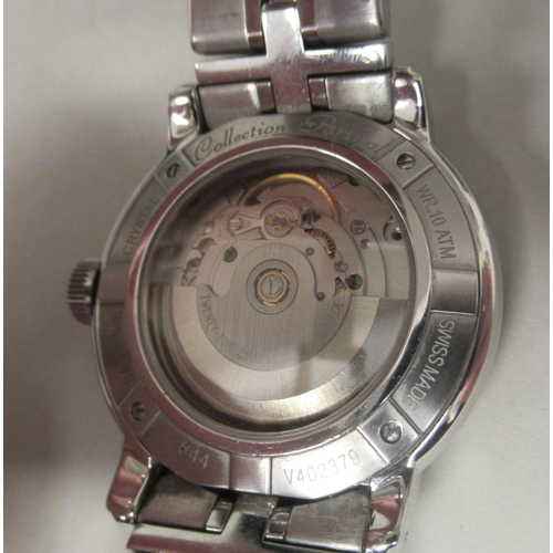 46 - A Raymond Weil, Paris, Jal stainless steel cased and strapped automatic wristwatch, faced by a Roman... 