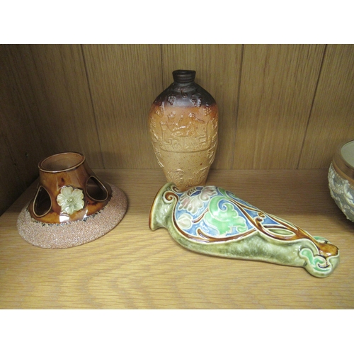 6 - Art Nouveau period and later ceramics: to include a Doulton Lambeth stoneware wall pocket  7