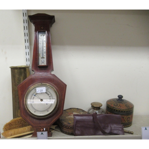 20 - A mixed lot: to include an Edwardian mahogany cased barometer  16