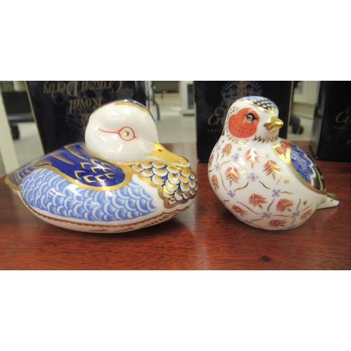 51 - Six Royal Crown Derby china paperweights: to include an Australian Collection koala bear and baby  4... 