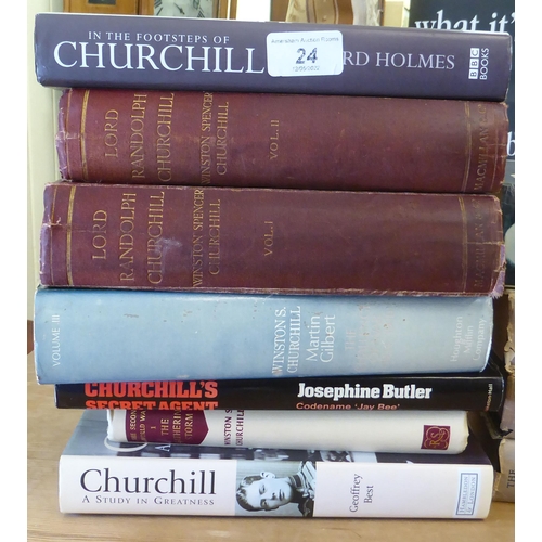 24 - Books, Winston Churchill related reference: to include 'In the Footsteps of Churchill' by Richard Ho... 