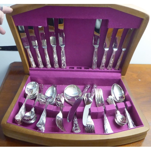 32 - Sheffield and other plated cutlery and flatware with stainless steel blades  various patterns