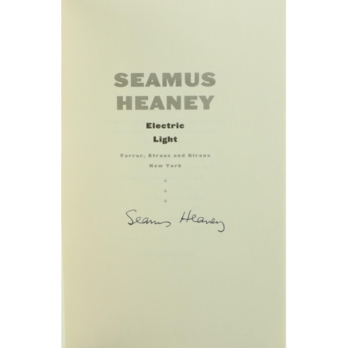 36 - Heaney (Seamus) Electric Light, 8vo N.Y. (Farrar, Straus, & Giroux) 2001, First American Edn., Signe... 