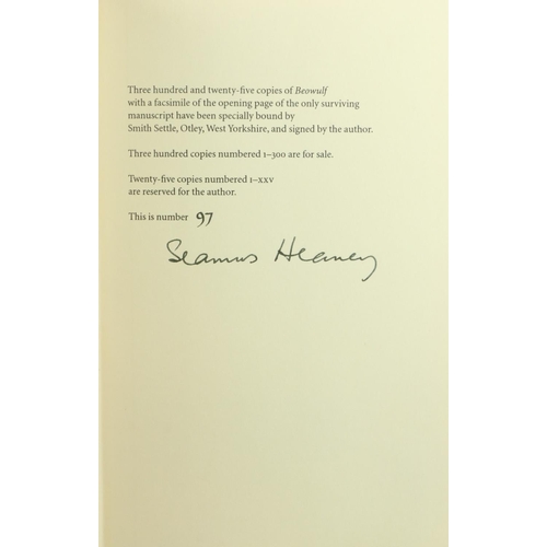 40 - Signed Limited Edition  Heaney (Seamus) Beowulf, 8vo L. (Faber & Faber) 1999, Signed Ltd. Edn. No. 9... 