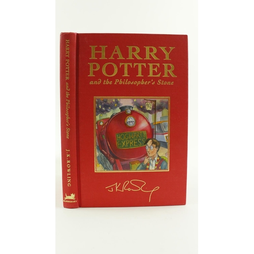 160 - Signed Deluxe First Edition by J.K. RowlingRowling (J.K.) Harry Potter and the Philosophers Stone, 8... 
