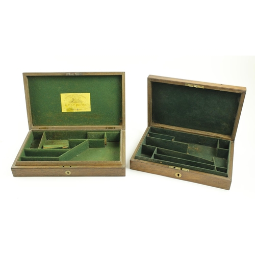 501 - Militaria:  A 19th Century fitted mahogany hand Gun Box,  with original label for 