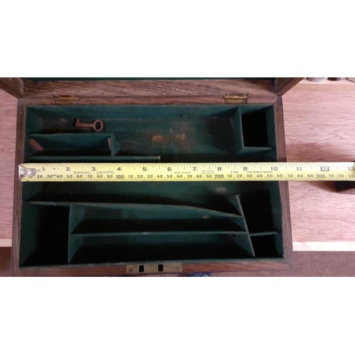 501 - Militaria:  A 19th Century fitted mahogany hand Gun Box,  with original label for 