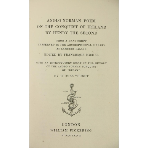 11 - Michel (Francisque) & Wright (Thomas) Anglo-Norman Poem on the Conquest of Ireland by Henry the ... 