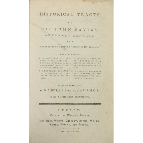 2 - Chalmers (George)ed. Historical Tracts by Sir John Davies, Attorney General and Speaker of the House... 
