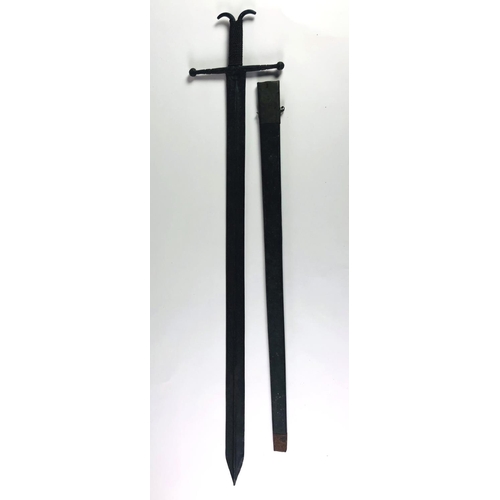 1 - A very heavy reproduction metal Long Sword, with cruciform handle & 40