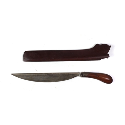 22 - Two similar Kurkha type Middle Eastern wooden handle Daggers, with scabbards. (2)