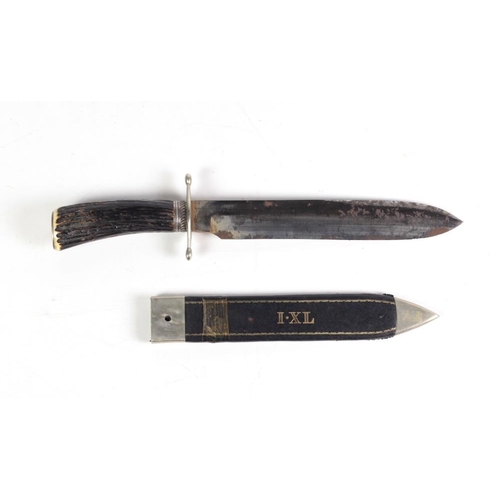 44 - A very rare large mid-19th Century George Wostenholm Bowie Knife, with profusely engraved 10