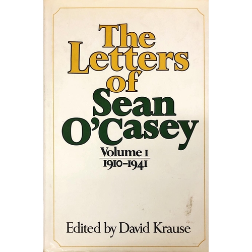 38 - O'Casey - Krause (David) The Letters of Sean O'Casey, 1910 - 1964. 4 vols. roy 8vo L. 1975 - 1992 Fi... 