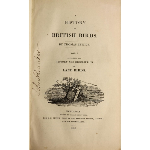 56 - Bewick (Thomas) A History of British Birds, 2 vols. 8vo Newcastle 1832. Vignette titles & wd. cu... 