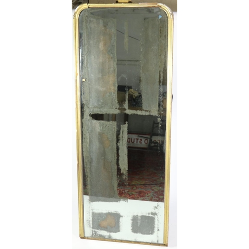 47 - A large upright early 19th Century Console Mirror, with original mirror glass plate, and gilt frame.... 