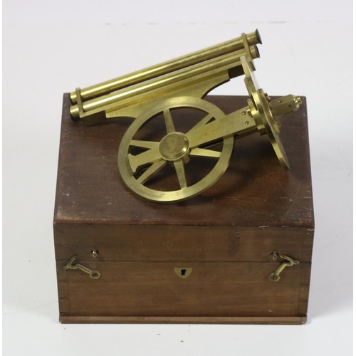 61 - A 19th Century brass Measuring Instrument, in wooden box. (1)