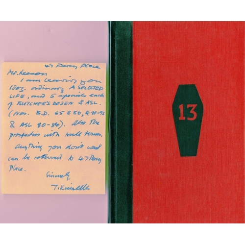 16 - Signed Limited Edition of Peppercanister I  Kinsella (Thomas) Butcher's Dozen, 8vo D. 1972. First Ed... 
