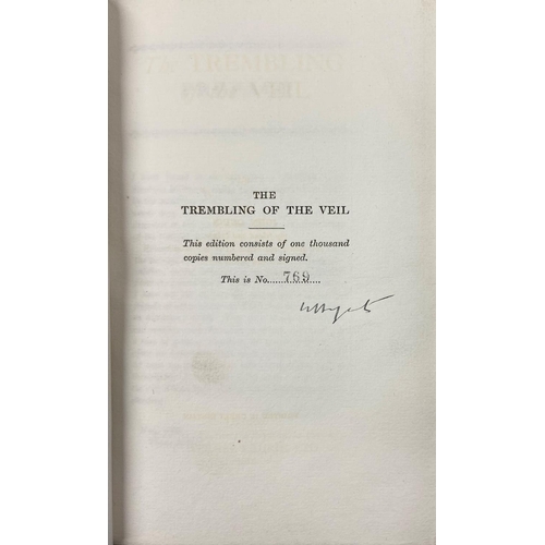 54 - Signed by the Author  Yeats (W.B.) The Trembling of the Veil, roy 8vo L. 1922. Lim. Edn. No. 769 of ... 