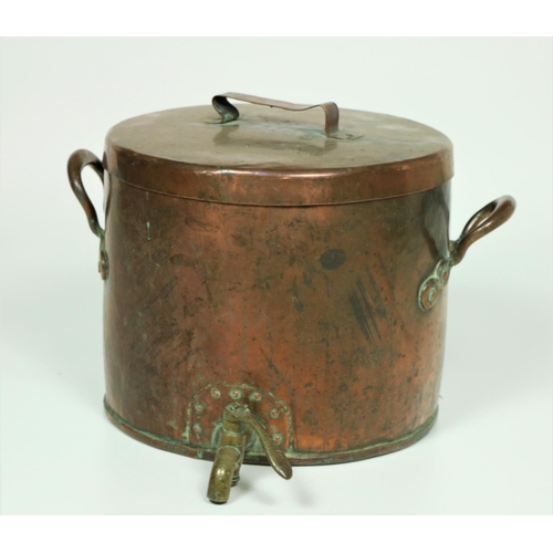A good heavy copper HotWater Pot, with brass tap heavy copper