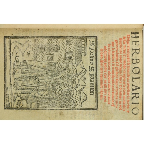 776 - Rare Early Edition of Italian Herbal Anon: Herbolario Volgare: nel quale se dimostra conoscer le her... 