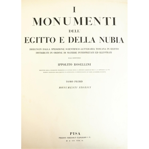 674 - Exceptionally Fine Copy with Double Set of PlatesRosellini (Ippolito) I Monumenti dell Egitto e Dell... 
