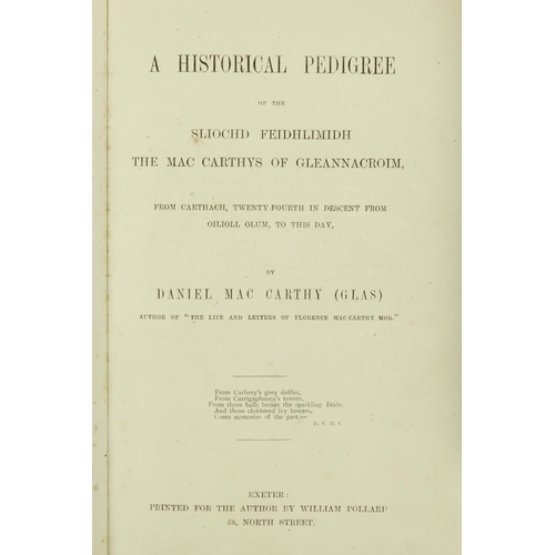 26 - Genealogy: Mac Carthy (Daniel) 'Glas' A Historical Pedigree of the Sliochd Feidhlimidh - The Mac Car... 