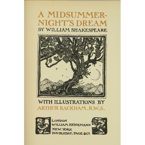 56 - Rackham (Arthur) Illustrator: Shakespeare (Wm.)  A Mid Summer Nights Dream, 4to Lond.... 