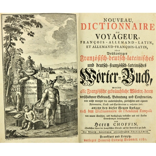 59 - Choffin (H.) Nouveau Dictionnaire de Voyageur, Francois - Allemand - Latin, et Allemand - Franc... 