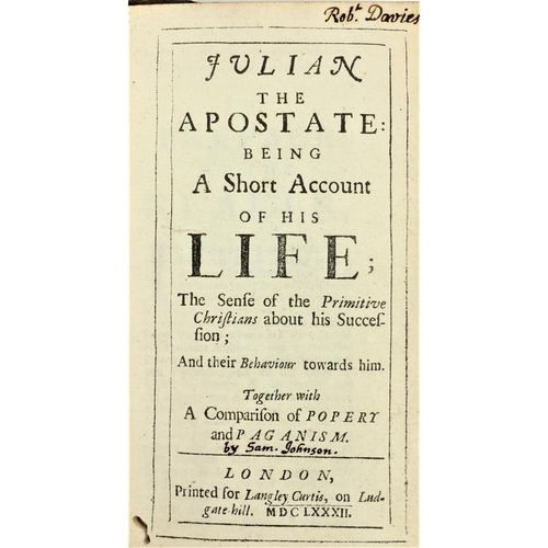 634 - [Johnson (Rev. Samuel)]  Julian the Apsostate Being a Short Account of his Life, together with a Com... 