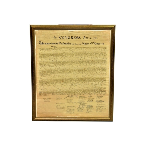 752 - A WORLD-CHANGING DOCUMENTUnited States Declaration of Independence.  An original engraved facsimile ... 