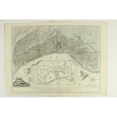 754 - Engraved Map of Venice:  Teodore Viero -  La Veneta Laguna antica e moderna nuov... 