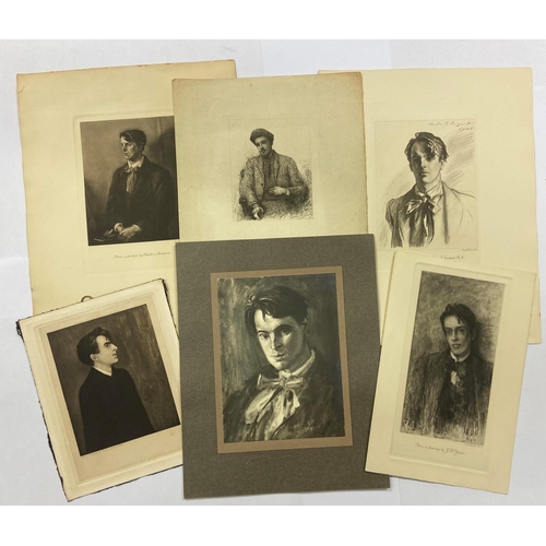784 - [Yeats (W.B.)] A collection of 6 original Engravings or Etchings, Portraits of W.B. Yeats for variou... 