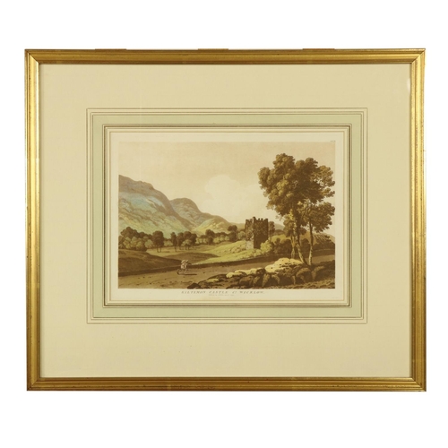 16 - Jonathan Fisher, (1740 - 1809)A good set of 6 hand coloured sepia Prints of Co. Wicklow & Dublin... 