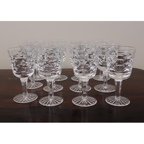 A Waterford crystal Tralee pattern decanter and stopper, 33 cms high