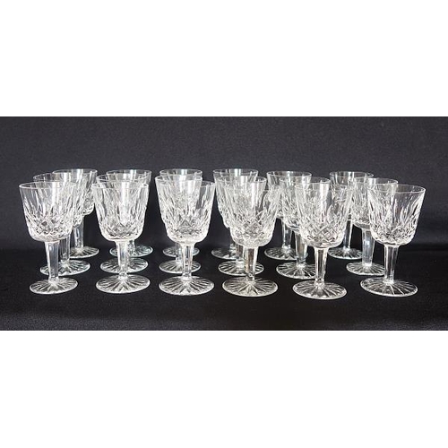 2 - A set of eighteen Waterford crystal port glasses.