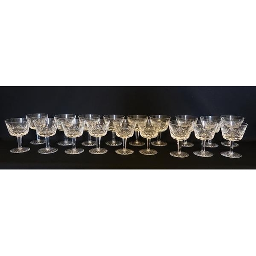 6 - A Collection of eighteen Waterford crystal martini coctail glasses, height 10  cms.