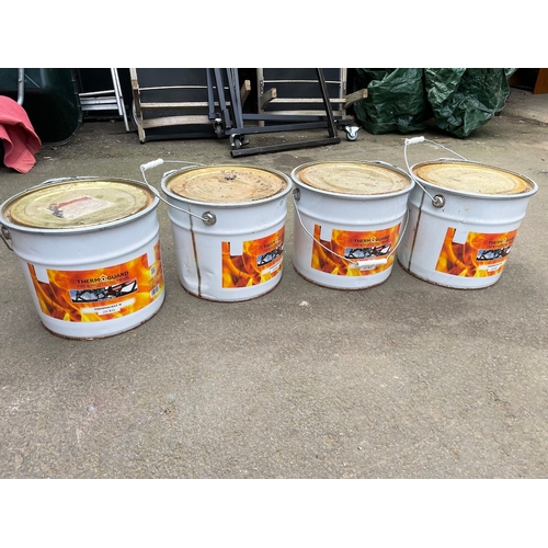4 x 20kg Tins of New Thermoguard Fire & Protective Paints Thermocoat W Steel Paints
