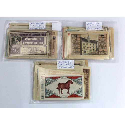 487 - Austrian Notgeld issues (300), 1920's small size emergency private issues from Austrian towns/cities... 